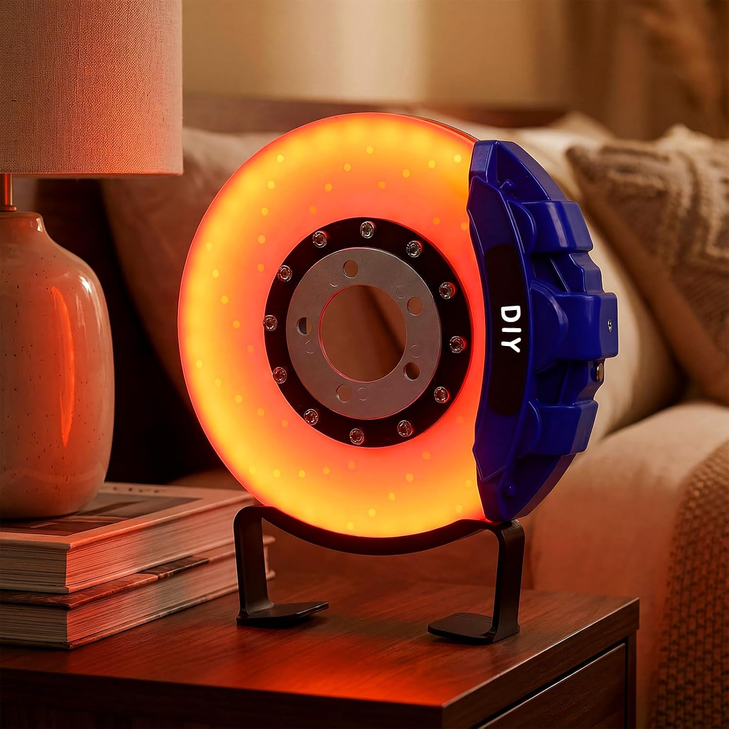 Automotive-inspired Brake Disc LED Lamp