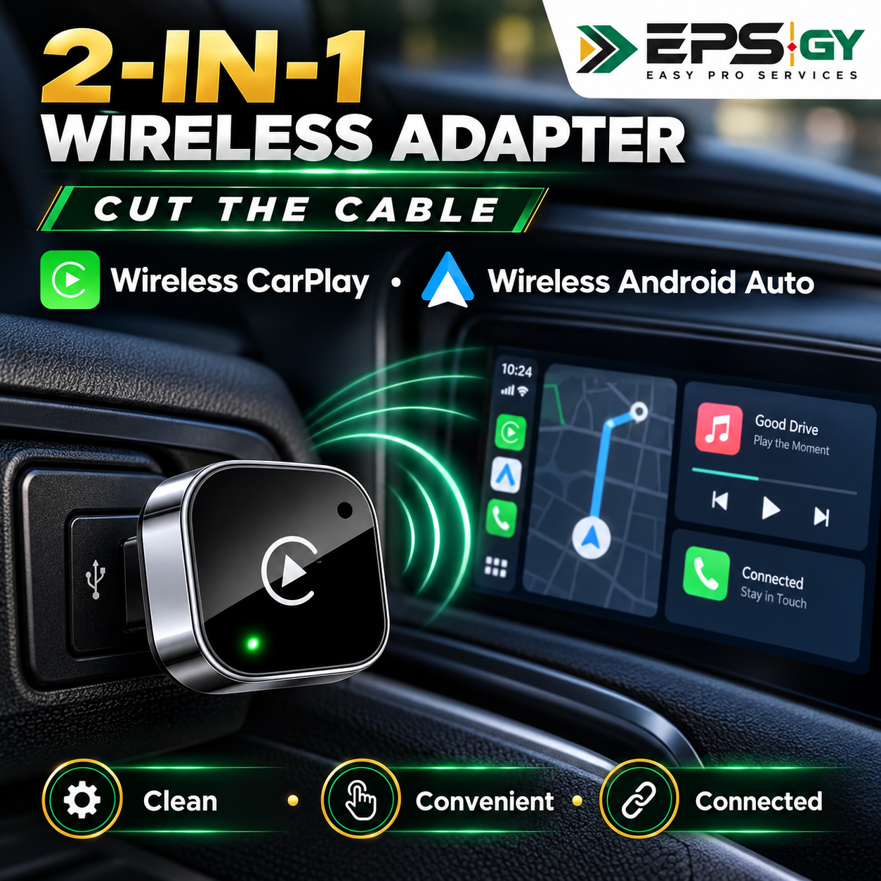 2 in 1 Wireless CarPlay Adapter